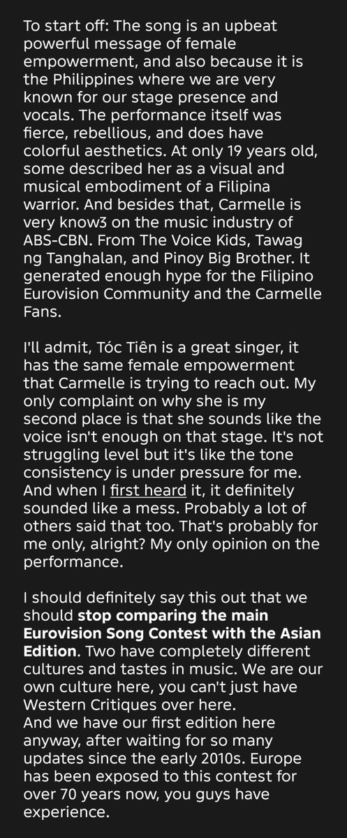 NotMrTopHat's tweet photo. my opinion on...

Carmelle vs Tóc Tiên Songs and the Comparing from Main and Asian Editions of the contest... https://t.co/V2ocs2rj2p
