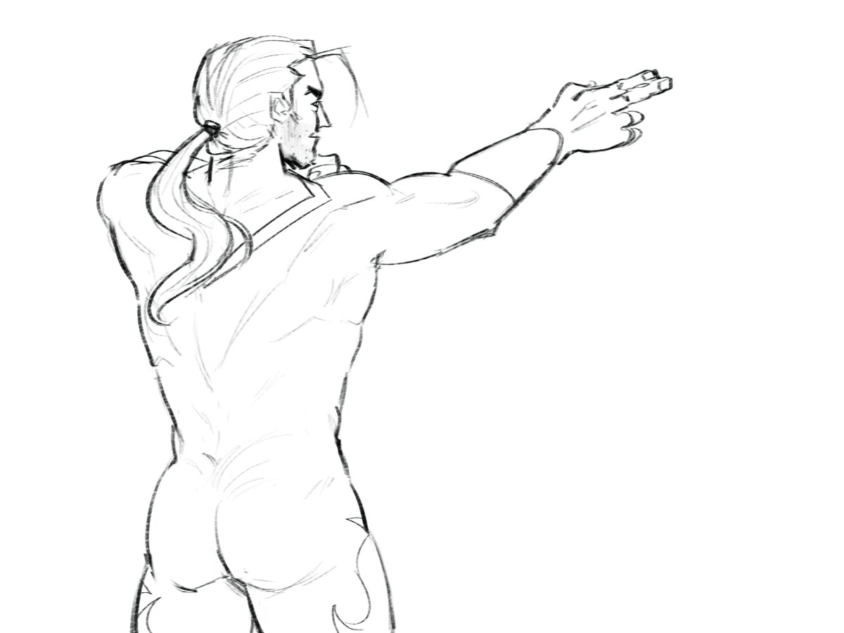 liionart's tweet photo. Anatomy practice with flambae !! The pose is a little weird I was studying the back muscles 🙏

#flambae #dispatch https://t.co/CAQeTKQL6D