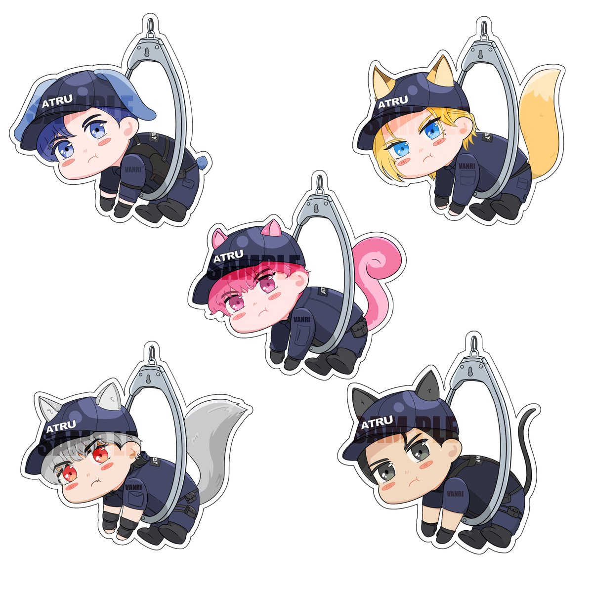 VanriWork010's tweet photo. Here are some art samples that I used for merch in CF22 and still available in CF23!  

 (You can check the catalog in my pinned tweet🙏) https://t.co/pkKgUMs51O