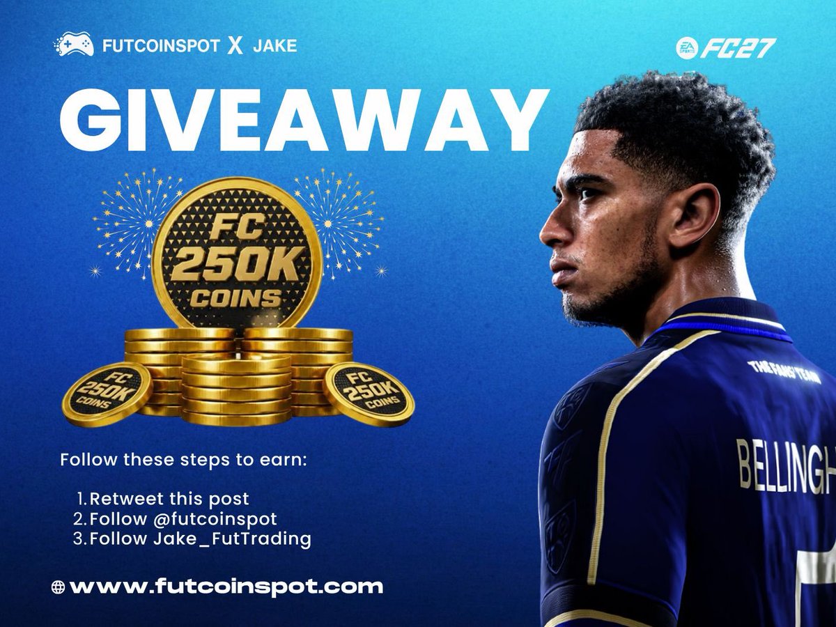 Jake_FutTrading's tweet photo. Huge 250K Coin Giveaway 🥳

Follow @FutCoinSpot and myself ❤️

Retweet 🔁

Winner picked in 24 hours! 🍀 https://t.co/rhqvMrG9rx