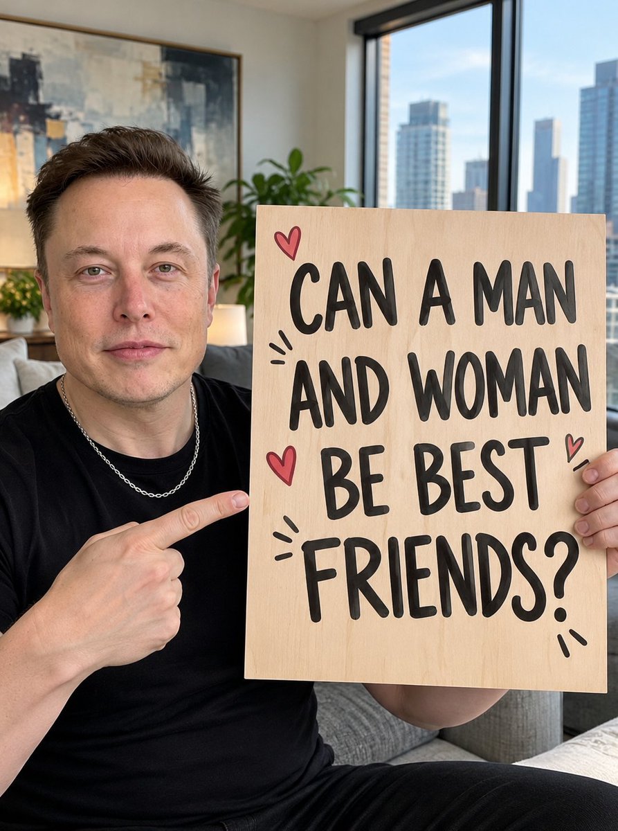 ElonEmpireUS's tweet photo. Can a man and woman really be BEST FRIENDS without catching feelings? 👀❤️

🟢 Yes, absolutely
🔴 No, feelings happen
🟡 Depends on the friendship
😂 Someone always falls first https://t.co/JHcLit0TjO