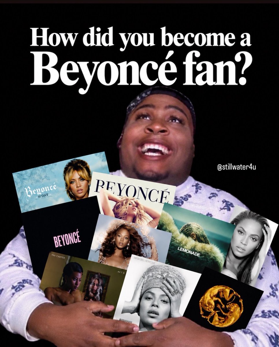 stillwater4u's tweet photo. Strictly for the Beyhive: how did you get into Beyoncé? 😭😭 Like what made you a Beyoncé fan? What’s your first experience seeing and hearing her cause mine I was like 6 and one of my aunts who came to stay with us for the holidays wouldn’t stop playing the B’Day album. https://t.co/Pg9N41zTpc