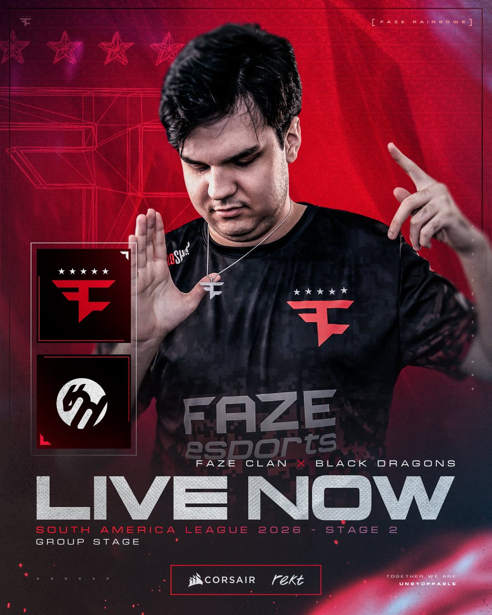 FaZeEsports's tweet photo. Final Game Day of the SAL Group Stage 👀

⚔️ @blackdragonsBR 
🗺️ Fortress
🇺🇸 https://t.co/NFNQD24dVO
🇧🇷 https://t.co/Dkg9L7i3cx https://t.co/oQaNjDHaxX