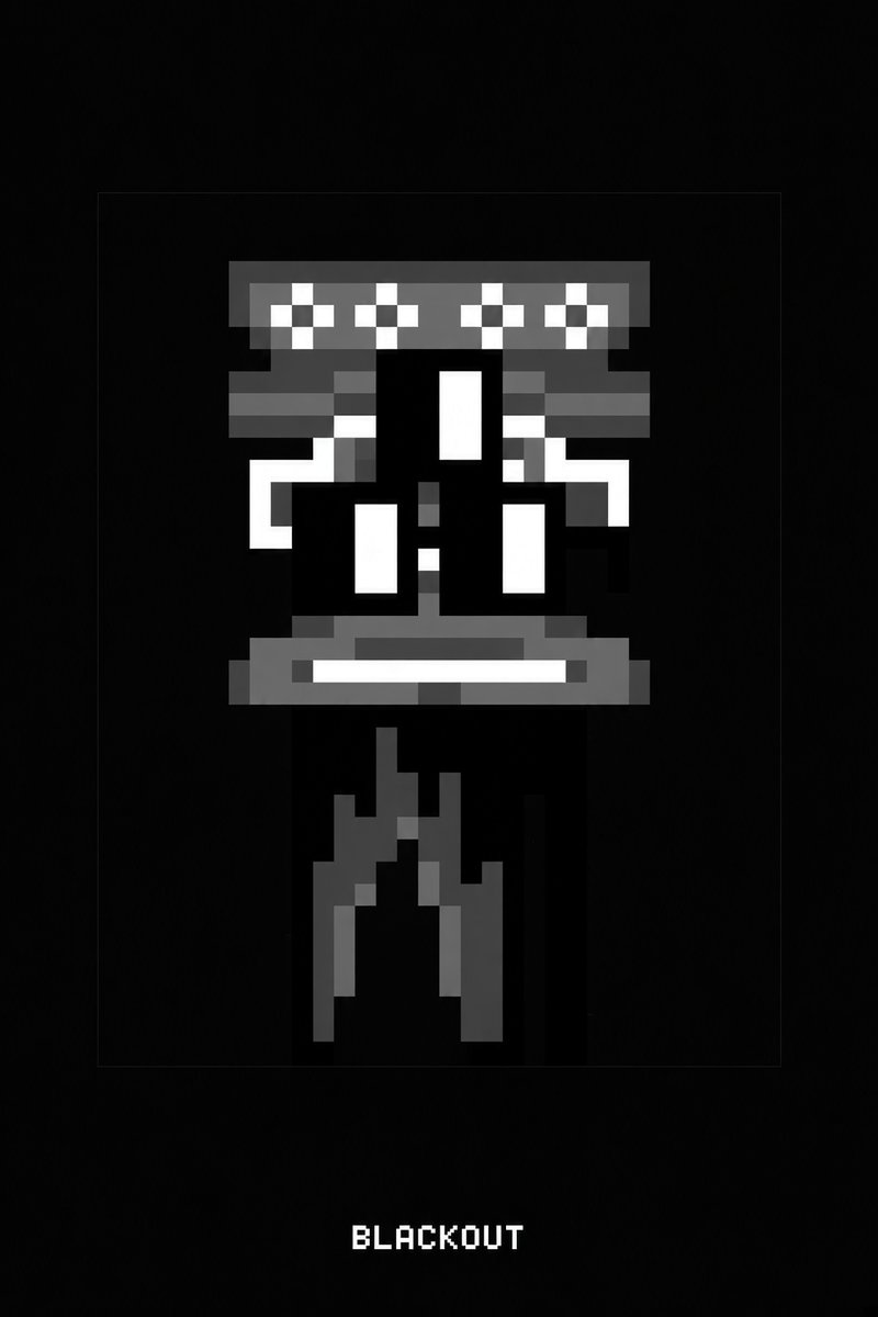 DarkKryptoKat's tweet photo. Blackout isn't a skin. 
It's the cut. 
Light gets scrolled. 

#DarkNOUNs stay in the frame.

 ⌐⬛-⬛

 The ones who chose the dark built the room.🏴 https://t.co/veFrg15u8K