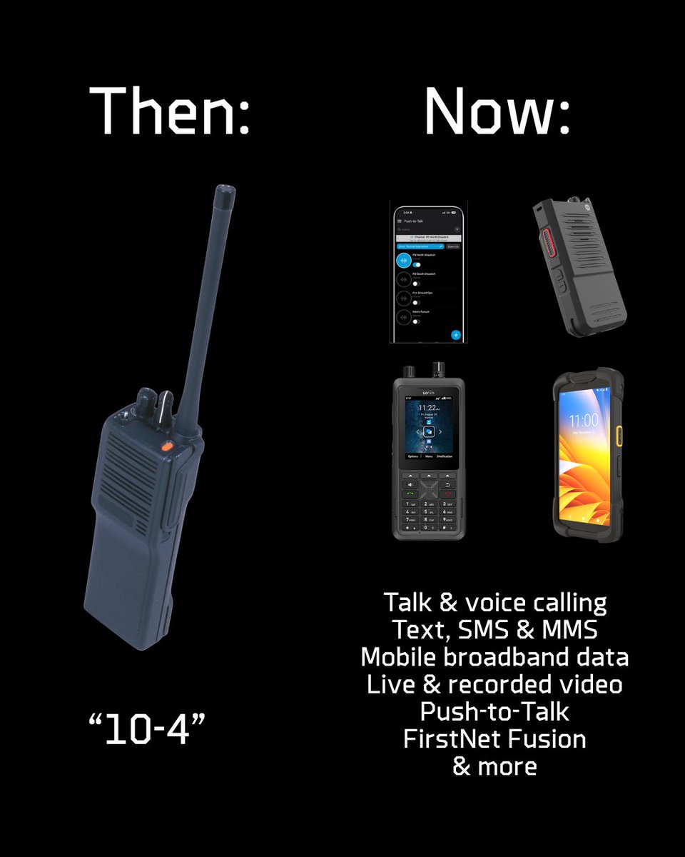 FirstNet's tweet photo. From FirstNet’s foundation to FirstNet Fusion, it’s been our privilege to help first responders stay connected. Happy 10-4 Day! https://t.co/VoxCwe2UFg