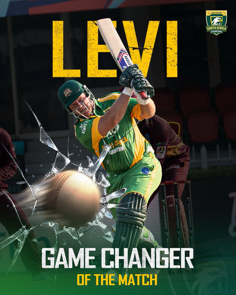 GCSAchampion's tweet photo. A game changer innings by none other than Richard Levi 🤩

#southafricachampions #gamechangersfzco #wcl2026 https://t.co/3xKAmR8c21
