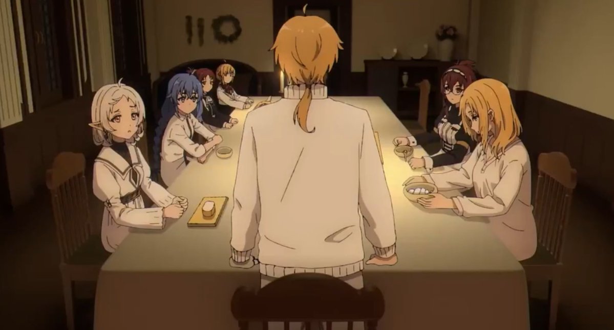 swirly_fries's tweet photo. Mushoku Tensei Season 13 Ep 15 ✅✅

Really great episode! Artstyle and voice acting was a little different, but good.

The 15 minute sex scene Rudy had with Aisha and Norn was a strange inclusion, but I’m not complaining.

Insanely hyped for next week!! https://t.co/vFu5tSDd5n