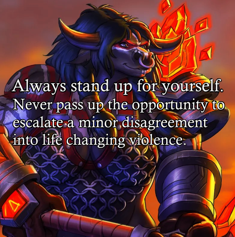 DragonmawOrc's tweet photo. Wise words from Nayra Grimtotem https://t.co/ATU6oTy8YS