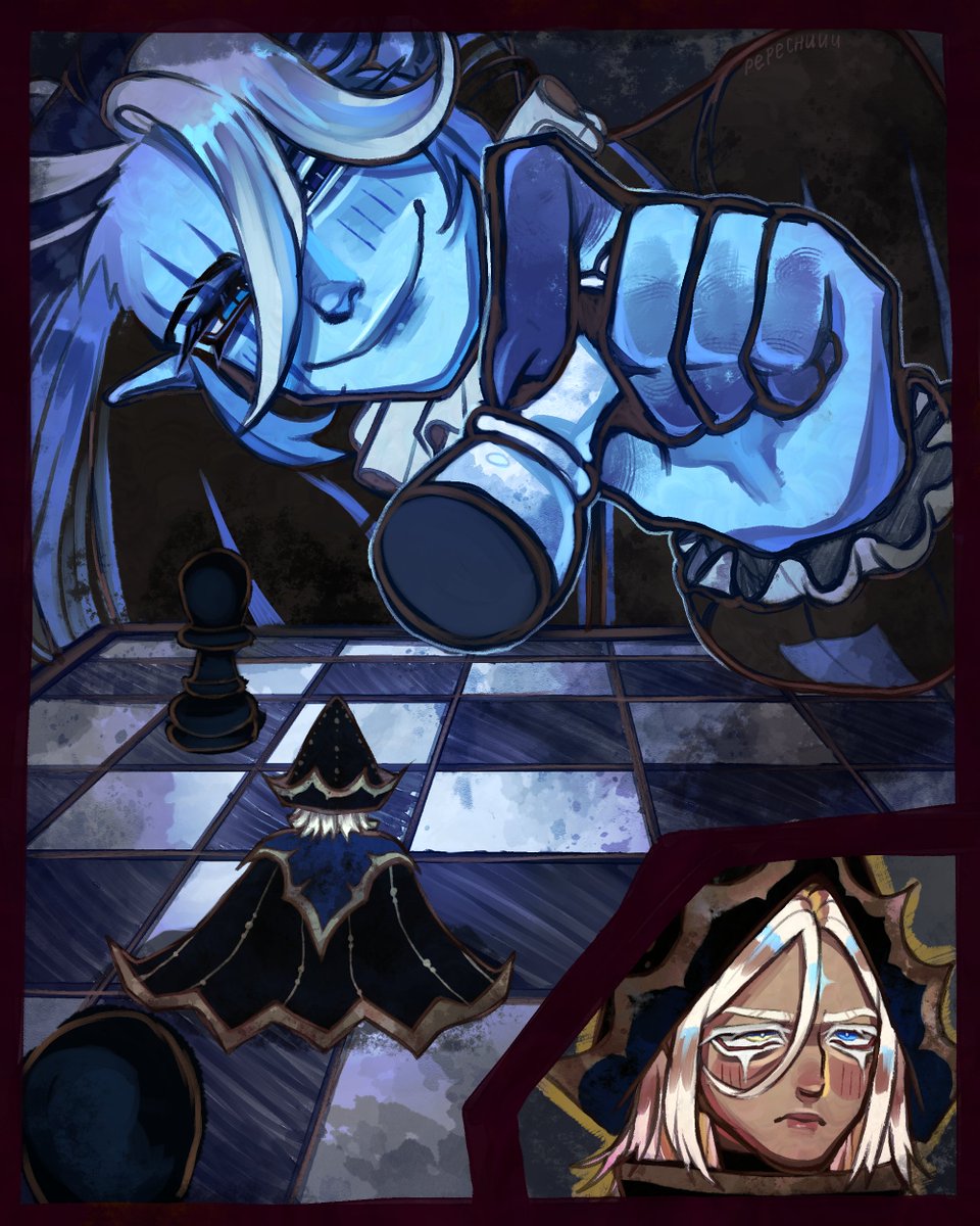 pepechuuu_'s tweet photo. 4 ‐ Chess 
Reupload because I forgot the mark on the eye ;_;
#ShadowVanillaTober2026 #shadowvanilla https://t.co/lrQsy88tZm