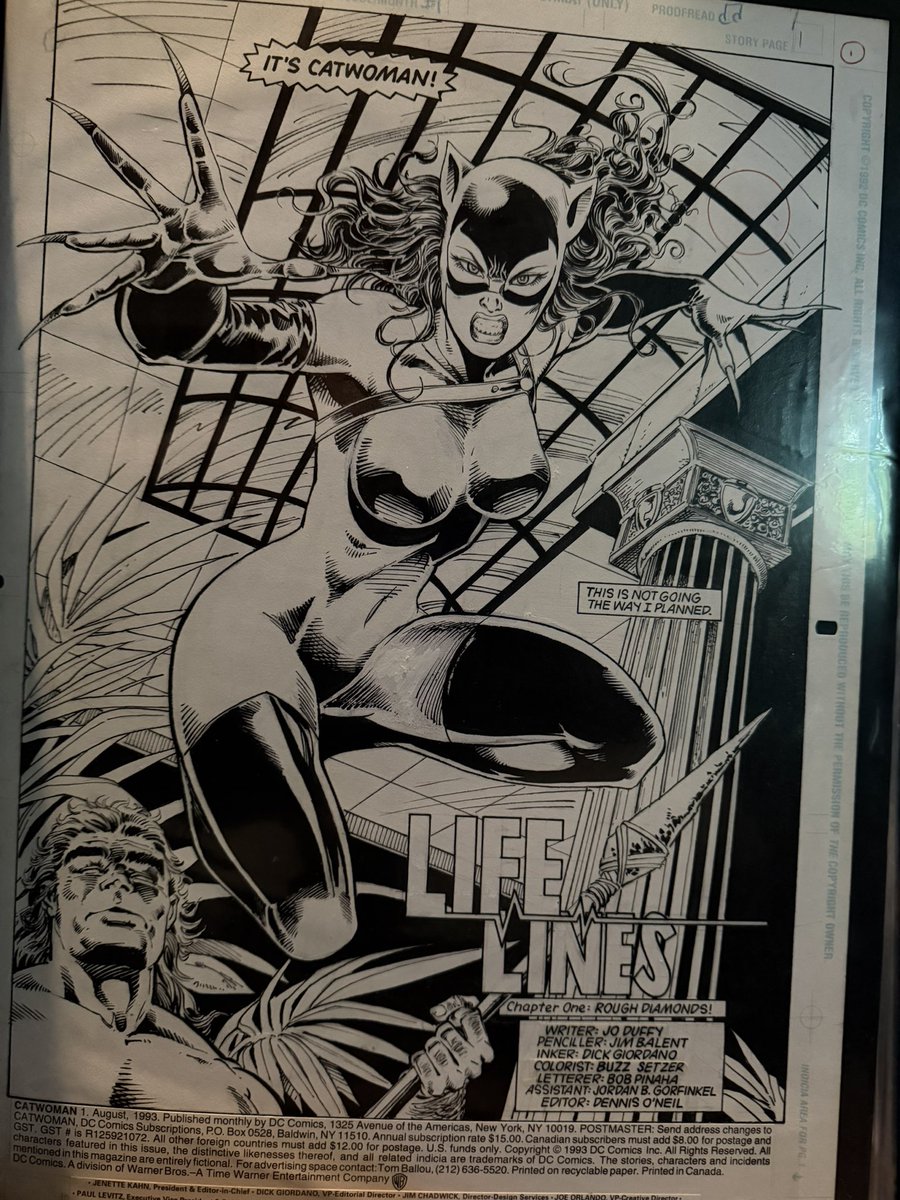 RealJimBalent's tweet photo. I still have the Original pages to the first issue of Catwoman! 
Jim https://t.co/EA8md0Bahw