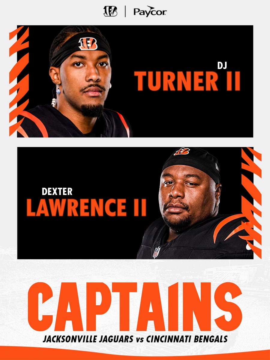 Bengals's tweet photo. Gameday leaders. https://t.co/003xl4GJJ8