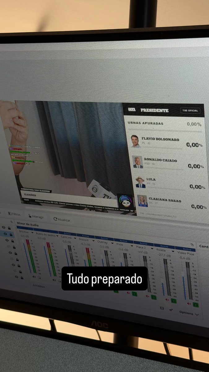 meiacervo's tweet photo. 🚨preparativos para a live cobrindo as eleições. https://t.co/bxucVQsapy