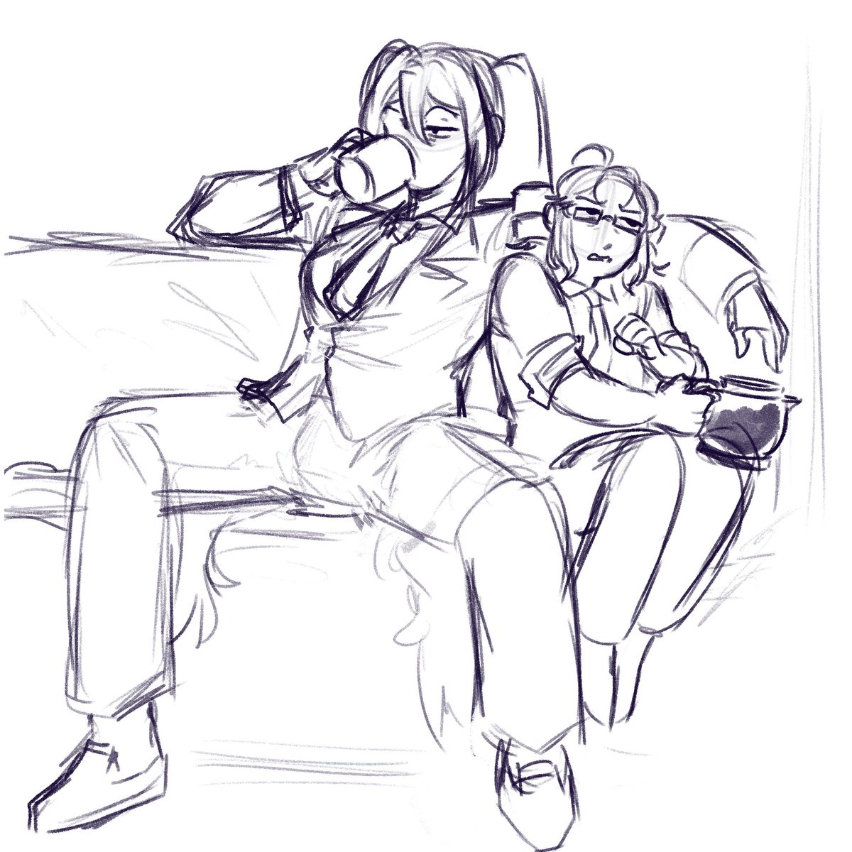 puppyspooder's tweet photo. I think Miku manspreading purely to piss off Teto is really amusing to me #ANOTHERCUP https://t.co/WWnkPUSGB2