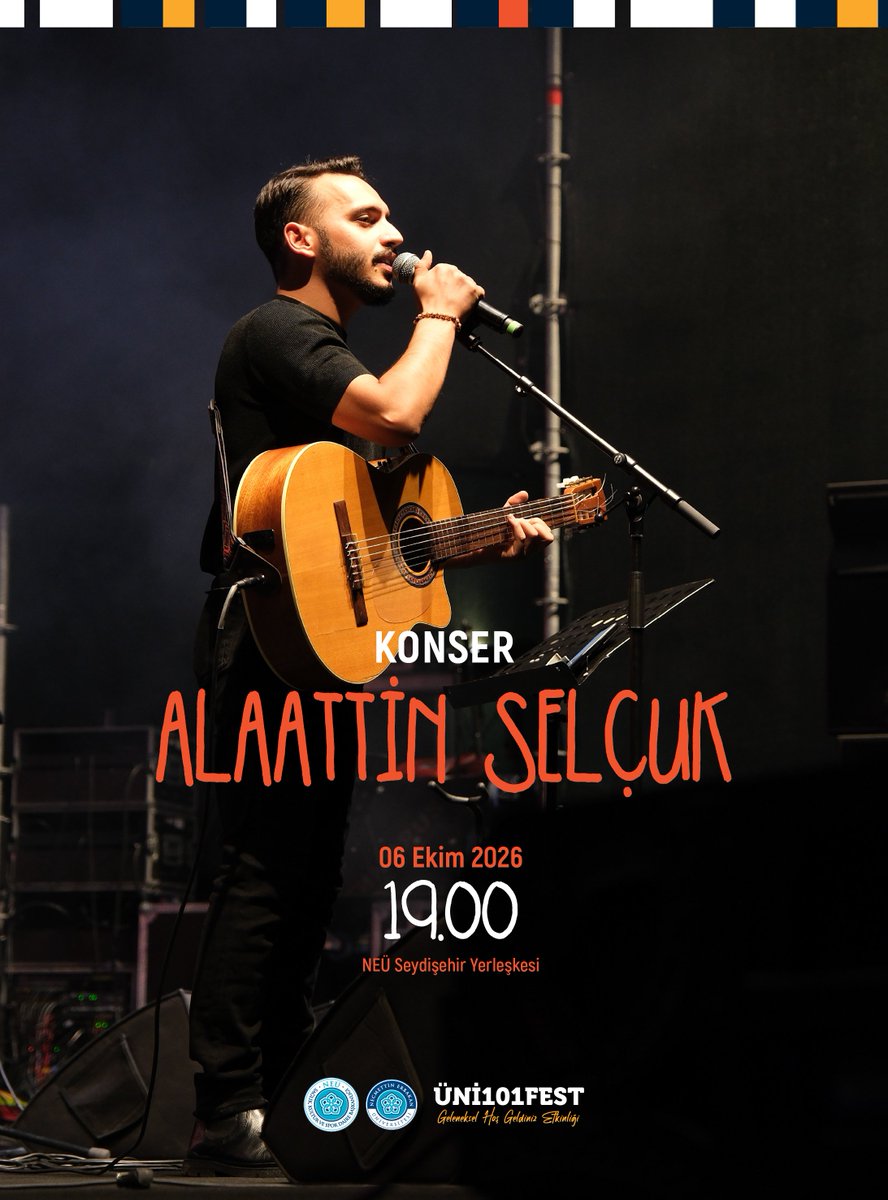 NEUniversitesi's tweet photo. #UNI101FEST 🎉
Eğlence, müzik ve sürpriz etkinliklerle dolu festival 6 Ekim'de Seydişehir'de hazır mısın?
#NEÜ ❤️ https://t.co/xW5jYUzeQU