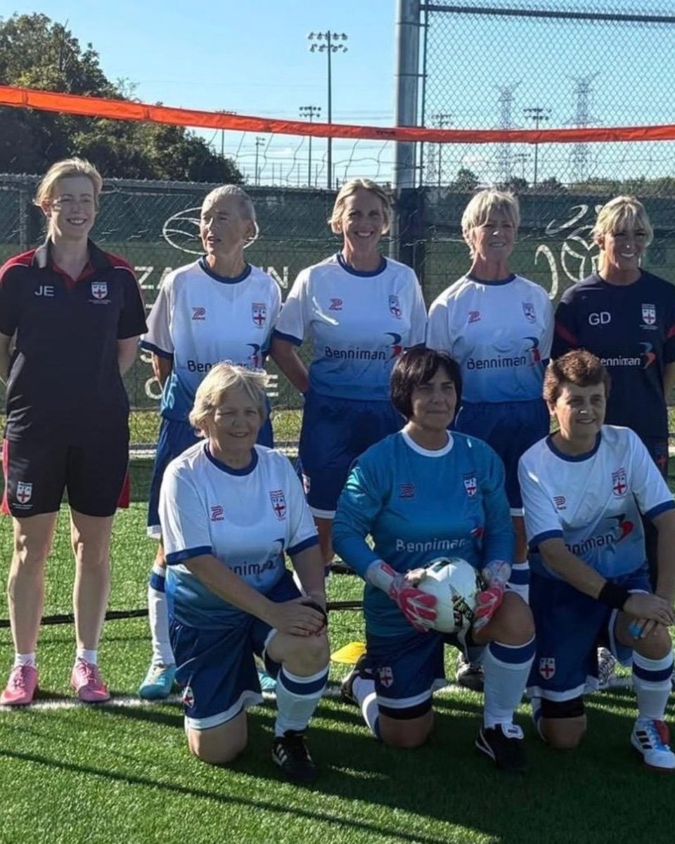 ParkinsonsUK's tweet photo. An all-female England Parkinson’s walking football team has become the first to compete at the Parkinson’s Walking Football Festival in Toronto.

Chris, a member of the team said,  “To be invited to the very first walking football festival in Toronto has been a dream come true." https://t.co/yU9invbTp3