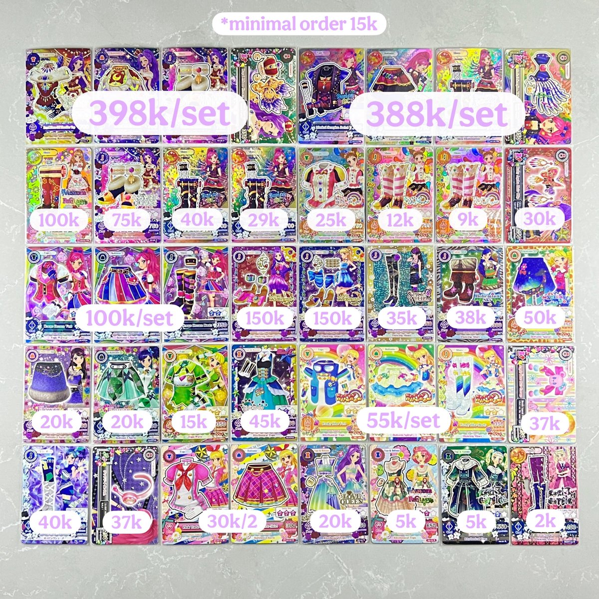 aikatsubar's tweet photo. WTS KARTU AIKATSU
bisa co🍊 condi by DM
#wts #aikatsu #kartuaikatsu #warungaikatsu #aikatsucard https://t.co/snCBU6DJ9j