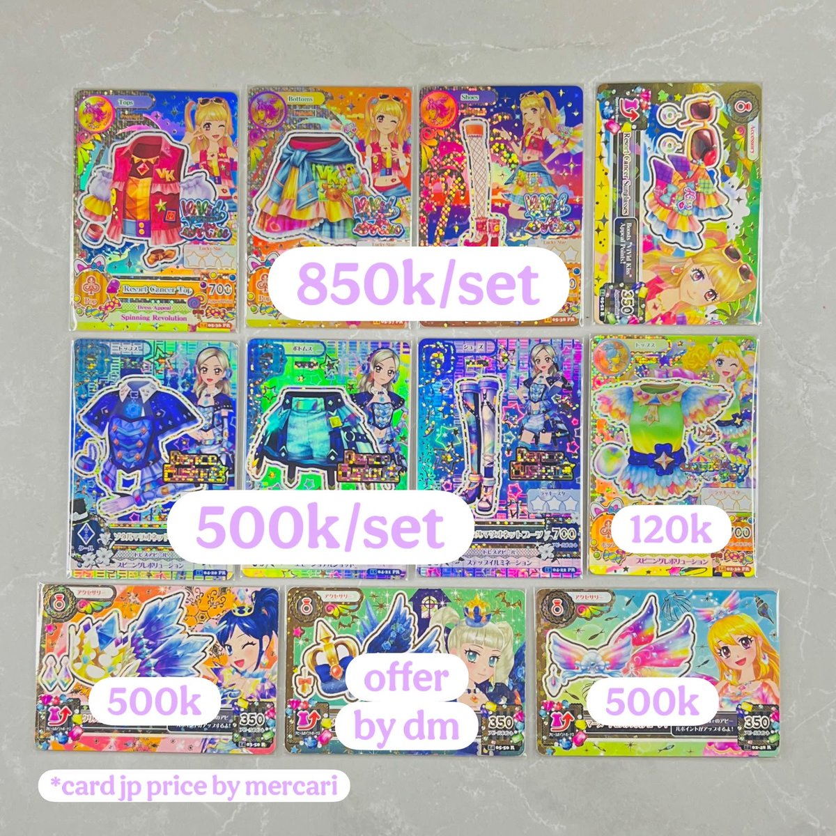 aikatsubar's tweet photo. WTS KARTU AIKATSU
bisa co🍊 condi by DM
#wts #aikatsu #kartuaikatsu #warungaikatsu #aikatsucard https://t.co/snCBU6DJ9j