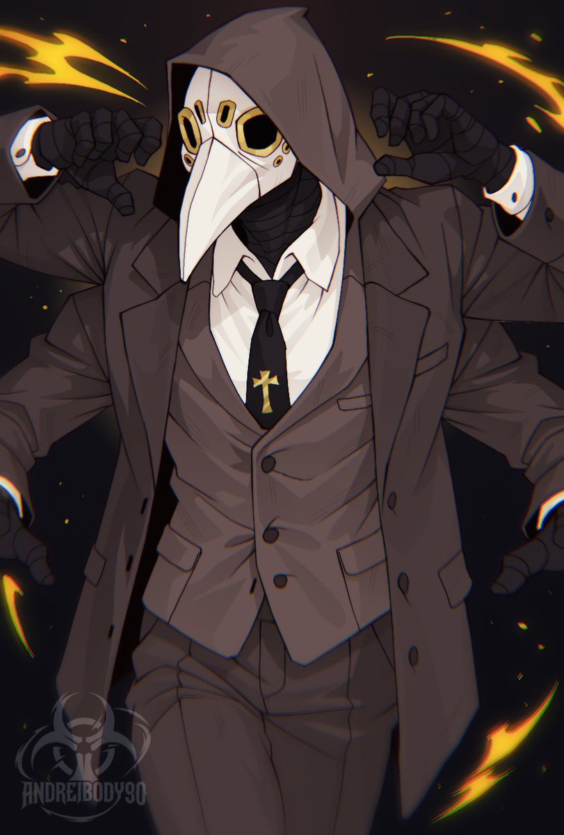 Andreibody90's tweet photo. this character is 6 years old, and due to recent events in Russia, I decided to redesign him. this is Albert De Salvo :р

#plaguedoctor https://t.co/2Hgt0aswmH