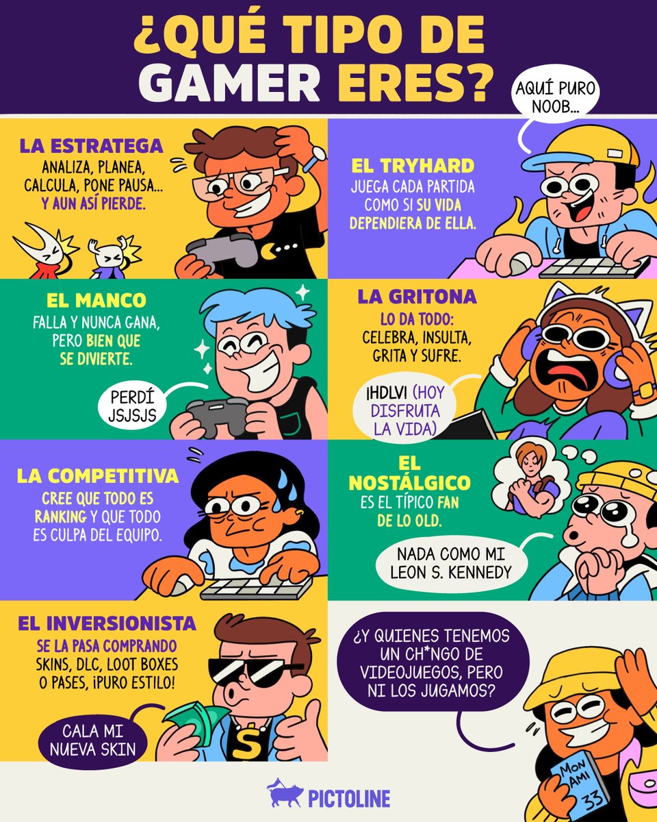 pictoline's tweet photo. 🎮 ¿Cuál tipo de gamer nos faltó? 👾

#entretenimiento #pictoline https://t.co/yZDF5OXrAm