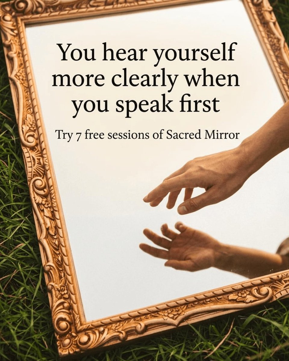 soulsreflecting's tweet photo. The relationship you have with yourself matters. Before hard conversations, notice your pattern. Sacred Mirror gives you a private space to reflect and try 7 free demo sessions.

Explore the Journey That Meets You Where You Are https://t.co/lThbeMXVUt https://t.co/KJ9S2MmXKc