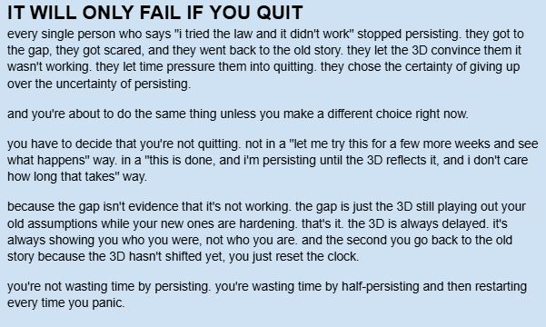 ByAveline_'s tweet photo. 🫠 the reason you haven't manifested it yet? it isn't because the law doesn't work. it's because you're more afraid of LOOKING DELUSIONAL to others than you are committed to getting what you want.

if you've been scared of the gap between affirming and receiving, read this. ⬇️ https://t.co/Wt5fPq67Lm