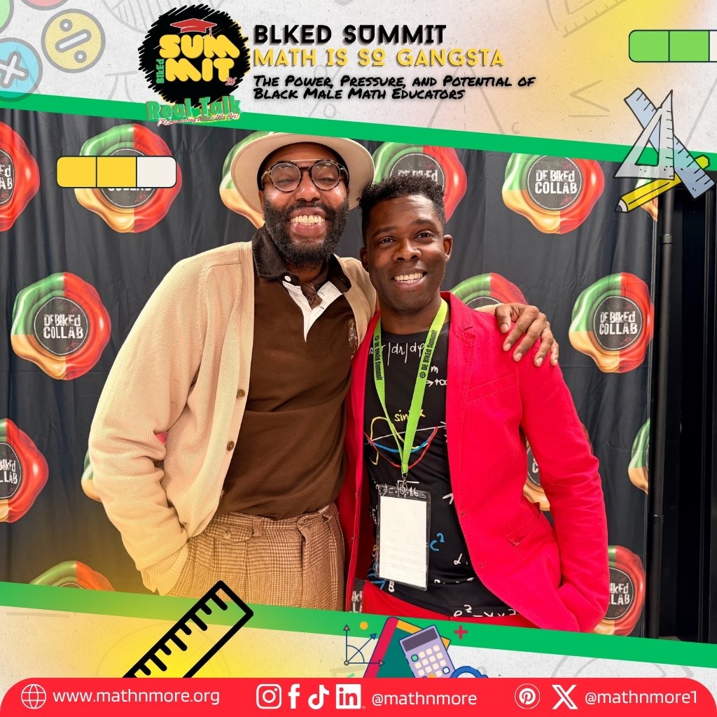 MathNMore1's tweet photo. RECAP 🎤🔥 #BLKEDSummit2026 was a VIBE! Dr. @Roblesz connected with Dr. Chris Emdin and found our stories and visions closely aligned. 🙌🏾

Thank you, BLKED, for giving us the space to share, connect, and build!

#MathNMore #MathIsSoGangsta https://t.co/ae7652cv0V