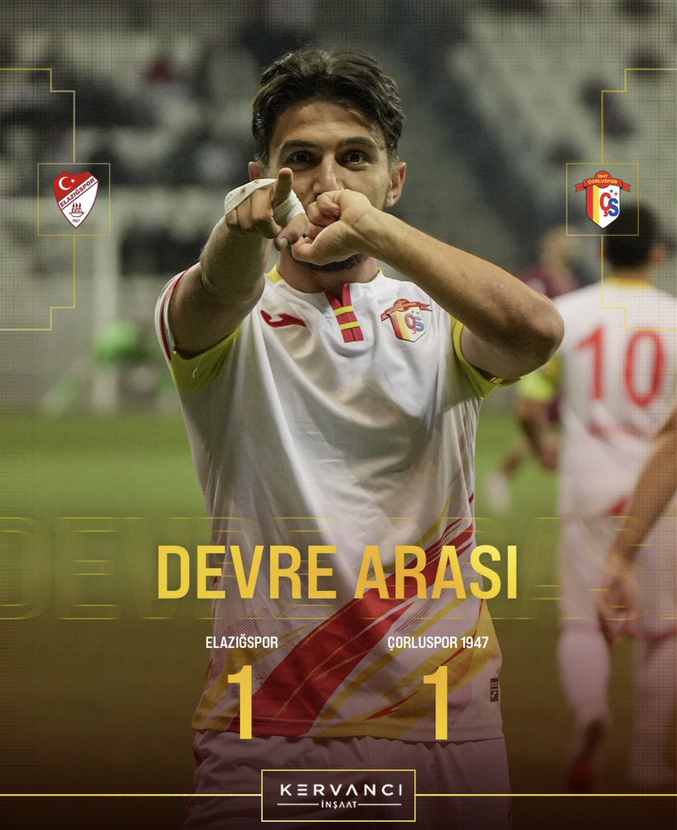 Corluspor1947's tweet photo. İlk yarı sonucu! 

⚽️ Oğuzhan Yıldırım. https://t.co/OdquyOXKhv