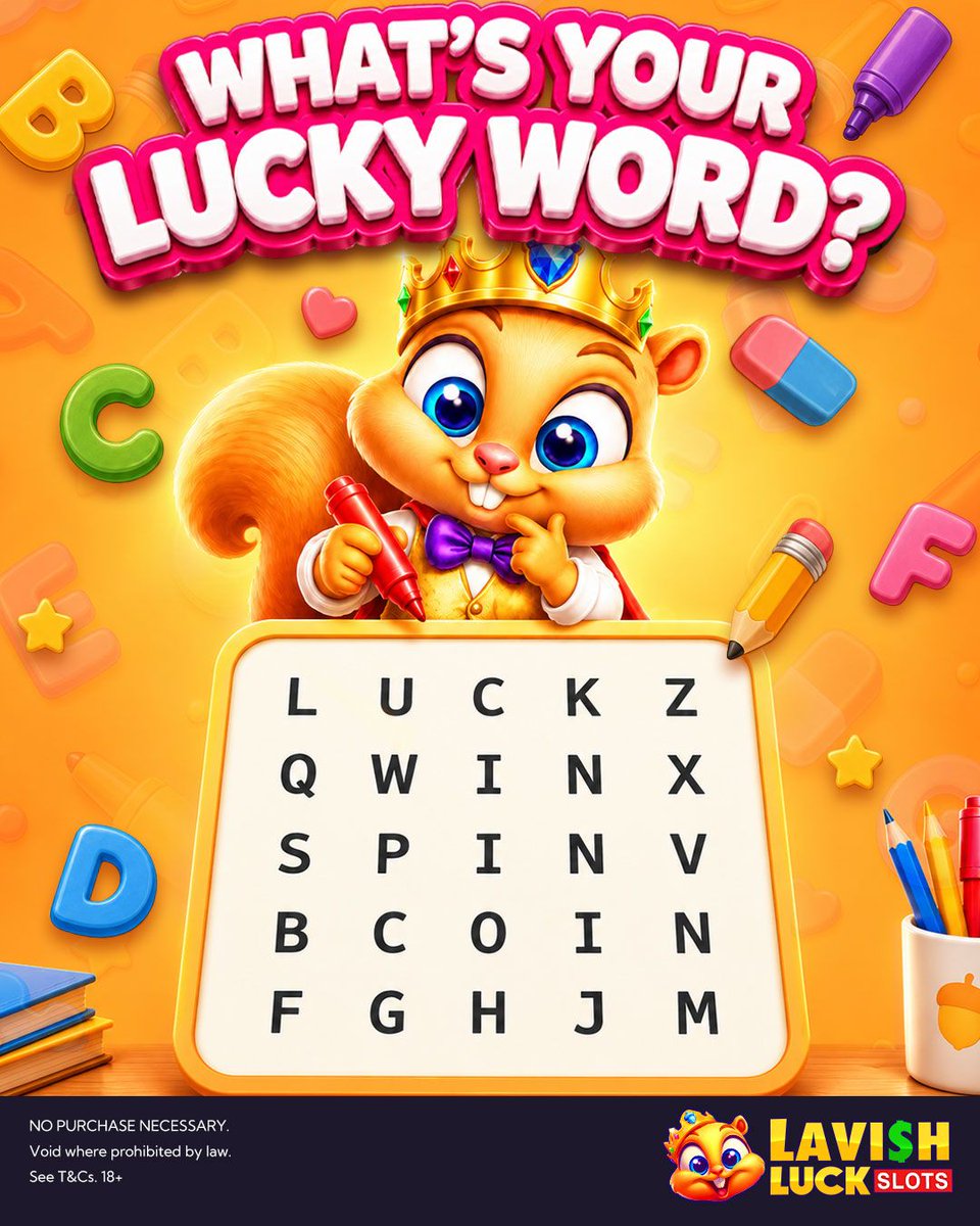 lavishluckgame's tweet photo. This one is tricky! 👀🔠

There are 4 lucky words hiding in this puzzle. Trust your instincts—which word jumps out at you first? ✨

👇 Reply with the first LUCKY WORD you spot + your Player ID! 🎯 Let's see your fortune!

#LavishLuckCasino #WordChallenge #Lucksters https://t.co/IdQ57vOq5C