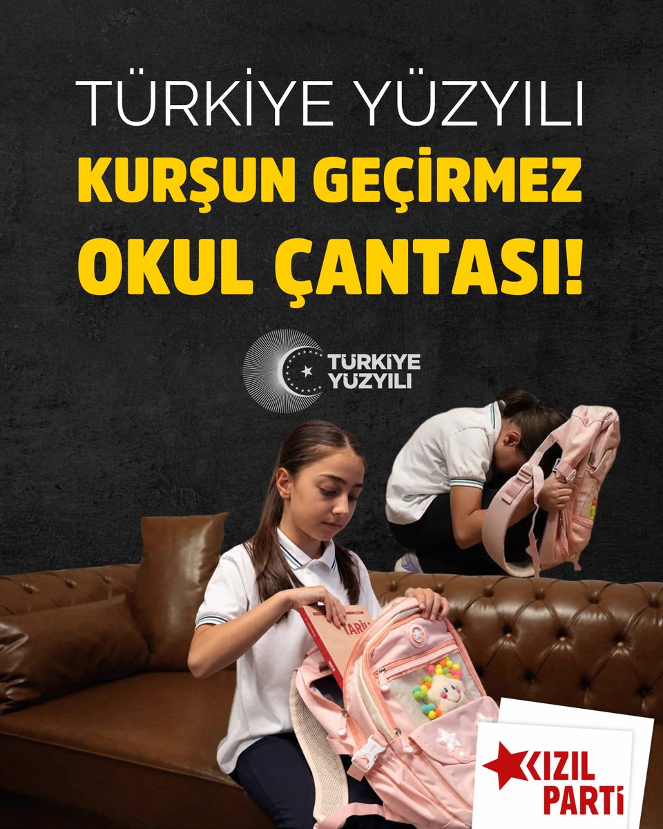 kizilp4rti's tweet photo. AKP Türkiye'sinde güvende değiliz!

Okullarda silahlı saldırılarda çocuklar ve gençler katledilirken, bir savunma sanayi şirketi kurşun geçirmez çanta üretti.

Çocukların can güvenliğini sağlayamayan iktidara karşı da yurttaşların can güvenliğini kâr kapısı yapan patronlara karşı da mücadeleyi sürdüreceğiz.
