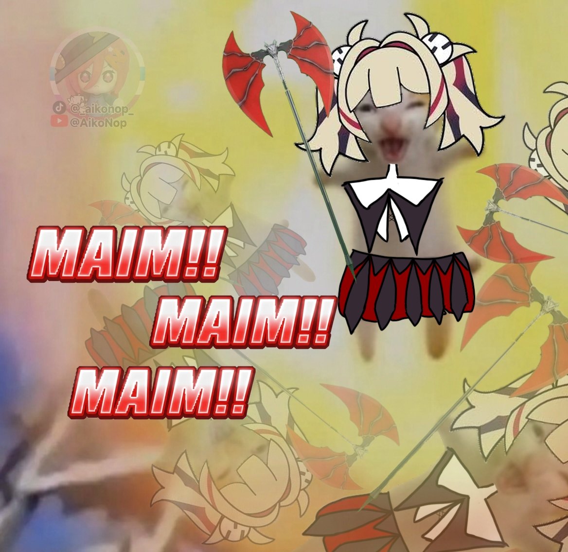 AikoNopZZZ's tweet photo. "WITH MY BLOOD, I WILL REFORGE THIS BATTLE!"
(no sé si está bien escrito porque no se inglés yo eso le entiendo) https://t.co/ahszMKBL2T