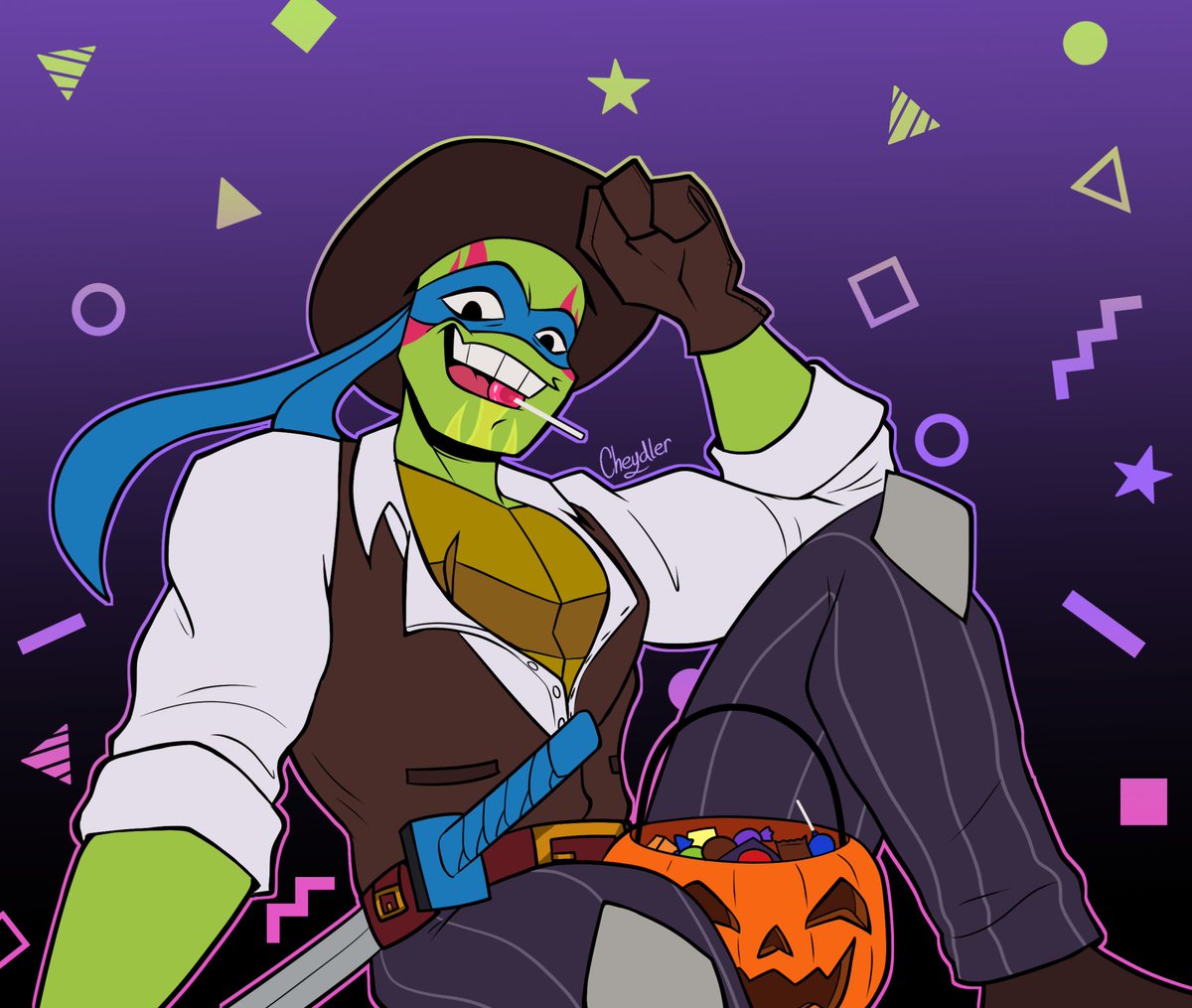 cheydler_art's tweet photo. Risetober Day 4: Leo🤠🐢

#risetober #risetober2026 #risetoberbygator #rottmnt #tmnt https://t.co/KNEEpynvan