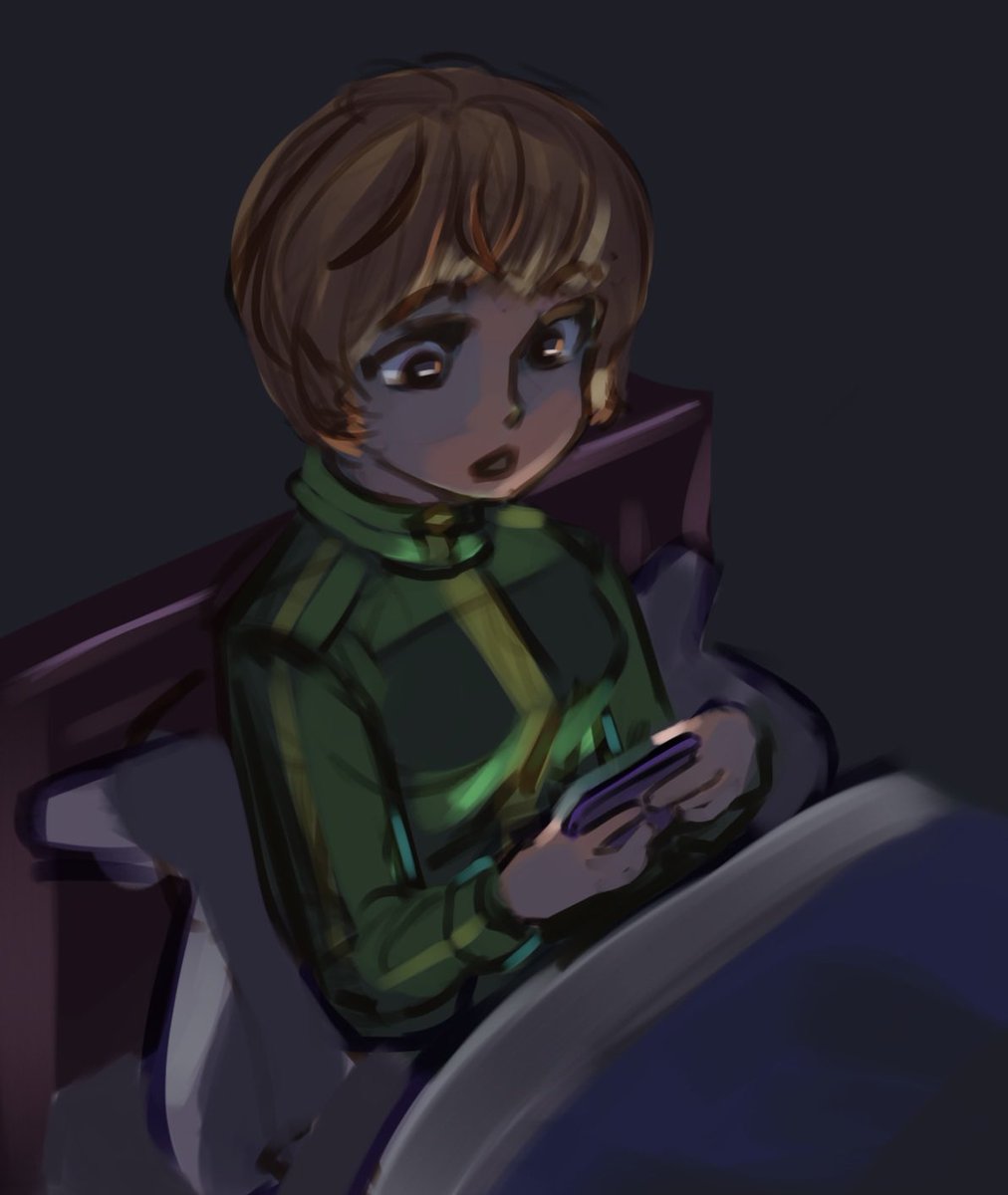 blysill's tweet photo. It’s a doodle of Chie! Just to play with color https://t.co/y66BCnksl3