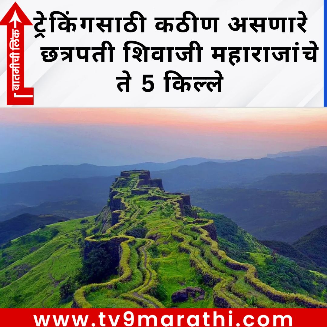 TV9Marathi's tweet photo. छत्रपती शिवाजी महाराजांचे हे 5 किल्ले सर करणं आजही ट्रेकर्ससाठी आहे मोठं आव्हान
https://t.co/6DbdXk8gli
#chatrapatishivajimaharaj #sahyadri #maharashtra #forts #kille #killemaharashtrache https://t.co/0Ek6u8LuCC