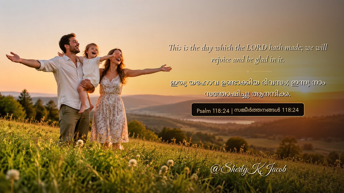 SherlyKJacob's tweet photo. This is the day which the LORD hath made; we will rejoice and be glad in it. - Psalm 118:24 (KJV). Good afternoon - may the Lord fill your day with joy and gratitude! https://t.co/ilnf0CNGnq