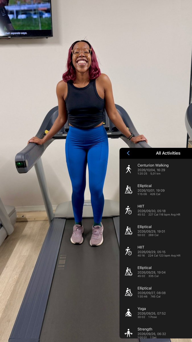 CaThiii_M's tweet photo. Girlie’s workouts for the week! 😊❤️
F4 is my favourite, I always look forward to redeeming my rewards 🥰
#FetchYourBody2026
#RunningWithTumiSole
#VitalityActiveRewards
#IPaintedMyRun
#IChoose2BActive https://t.co/MWuw2TDPrs