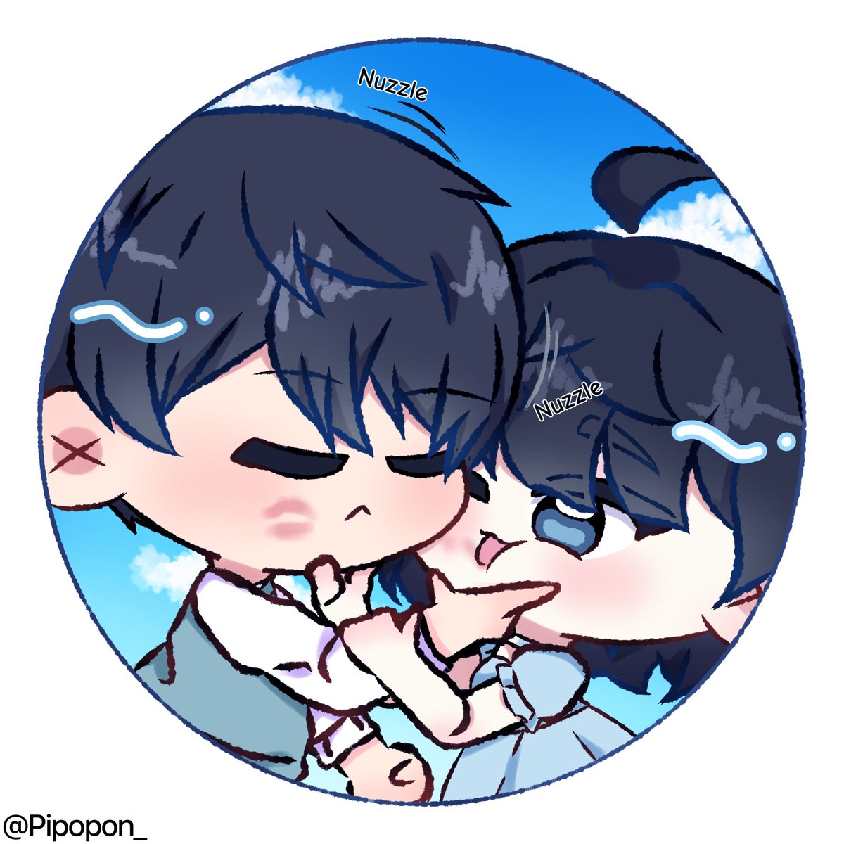 Pipopon_'s tweet photo. “I'm not clingy, besides, this is what you get for forgetting our date yesterday.” — Haruka.

Yea, another post with these two sillies.

—
#HaruPon https://t.co/cqqtIQouOZ