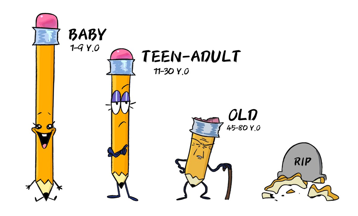 carrowthearrow1's tweet photo. the lifespan of an average pencil #bfdi #oscar #osctwt #pencil https://t.co/V797cjXFQI