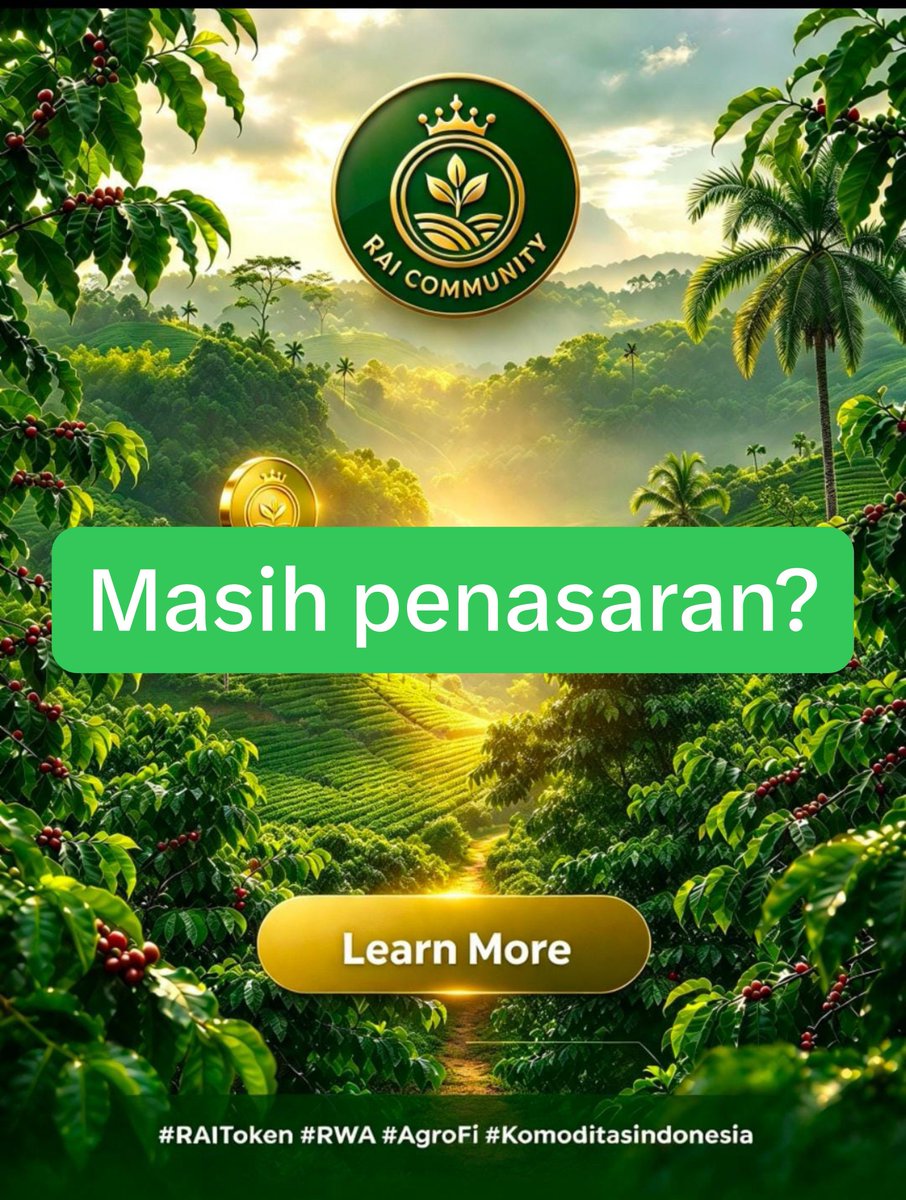 OyenMemeng's tweet photo. Masih Penasaran dengan RAI Token?
 
 RAI Token adalah langkah awal untuk melihat bagaimana aset digital bisa bekerja nyata bagi komoditas dan komunitas Indonesia. Bisa follow @raitokenio  #RAIZEALYQUEST
#RAITOKEN #AgroFi https://t.co/71CHipnMFs