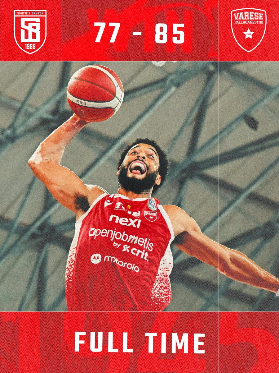 PallVarese's tweet photo. 𝑽𝑰𝑻𝑻𝑶𝑹𝑰𝑨 🤍❤️

I biancorossi si sbloccano a Scafati e portano a casa i primi due punti stagionali in LBA 👊
Ora testa a Murcia per l’esordio in BCL e sabato si torna a Masnago. Non vediamo l’ora di vedervi ✨

#NoiSiamoVarese #ScaVar https://t.co/xDrmtM5uYz