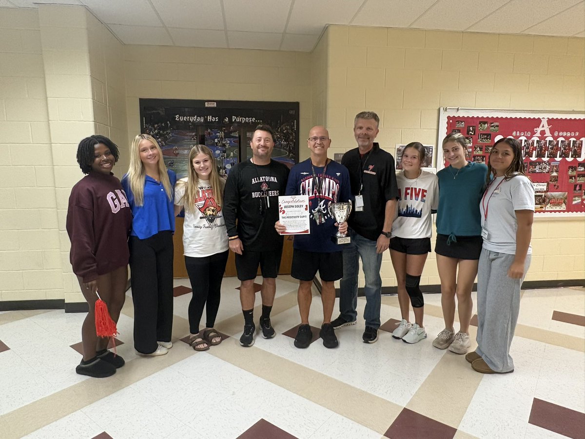 Chris_Murray14's tweet photo. This week’s Positivity Cup winner @allatoona_hs is Joe Soley! He is always bringing a smile and positive energy to the PE department. His volleyball team is also headed to state playoffs again. #passthecup #onepercent @toona_athletics @CCSD_AD @AllatoonaVB #CLASS https://t.co/1WT3QVFGAI