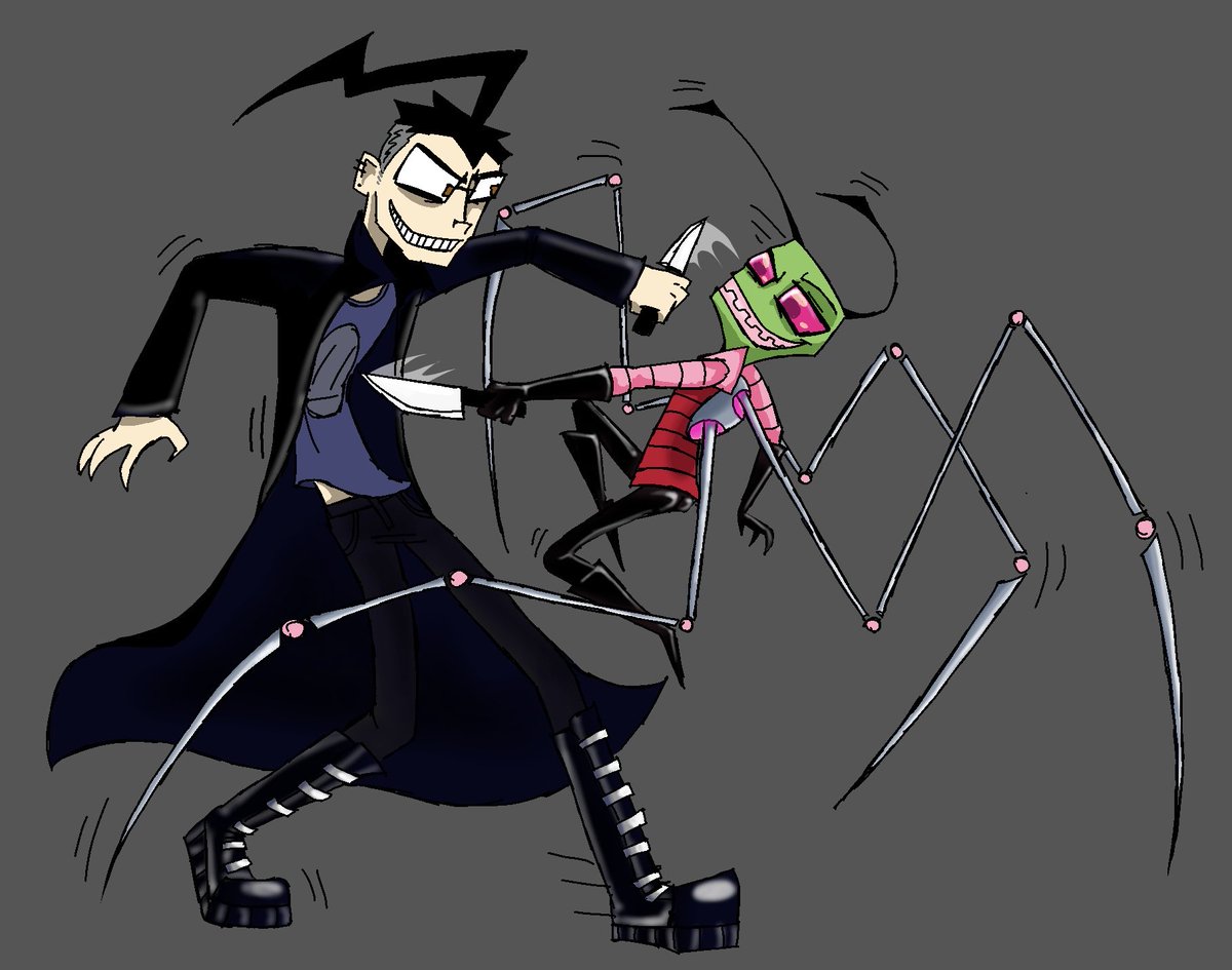 Niko0wk's tweet photo. #zadr Knife fight! #invaderzim https://t.co/ojBRE0o6Ul