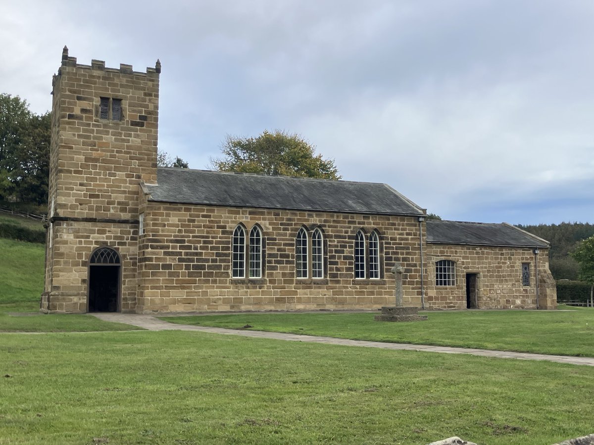 dweller12668's tweet photo. St Helen’s Church, Beamish, Durham. Originally constructed in 1100 AD in Middlesbrough, this Mediaeval Church was transported brick by brick to Beamish, before being reassembled at the site in an identical manner. https://t.co/oko8xcvvUS