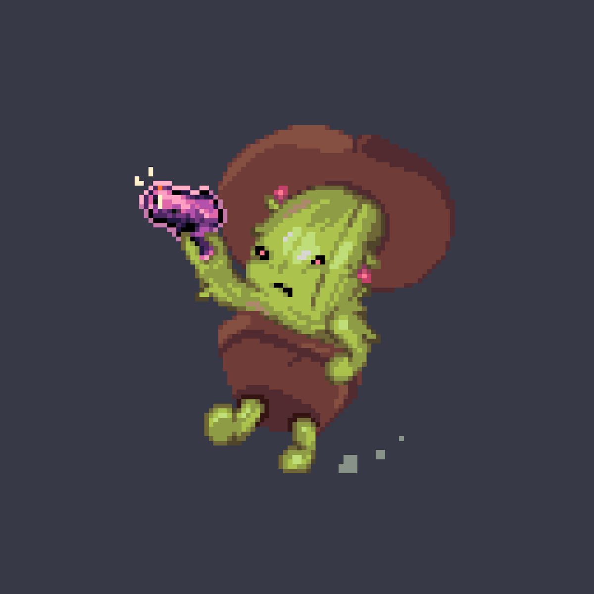 KoryPxl's tweet photo. cool ass cactus for this 4th day of #inktober 
#inktober26 #pixelart #ドット絵 https://t.co/eG0DXJxjYE