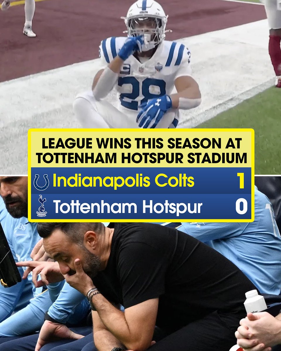 MenInBlazers's tweet photo. No matter the outcome of next week’s NFL game at Spurs' home ground, (at least) another team will have earned a league result in North London before Tottenham Hotspur's next home match 😬 https://t.co/59Mkndnpxk