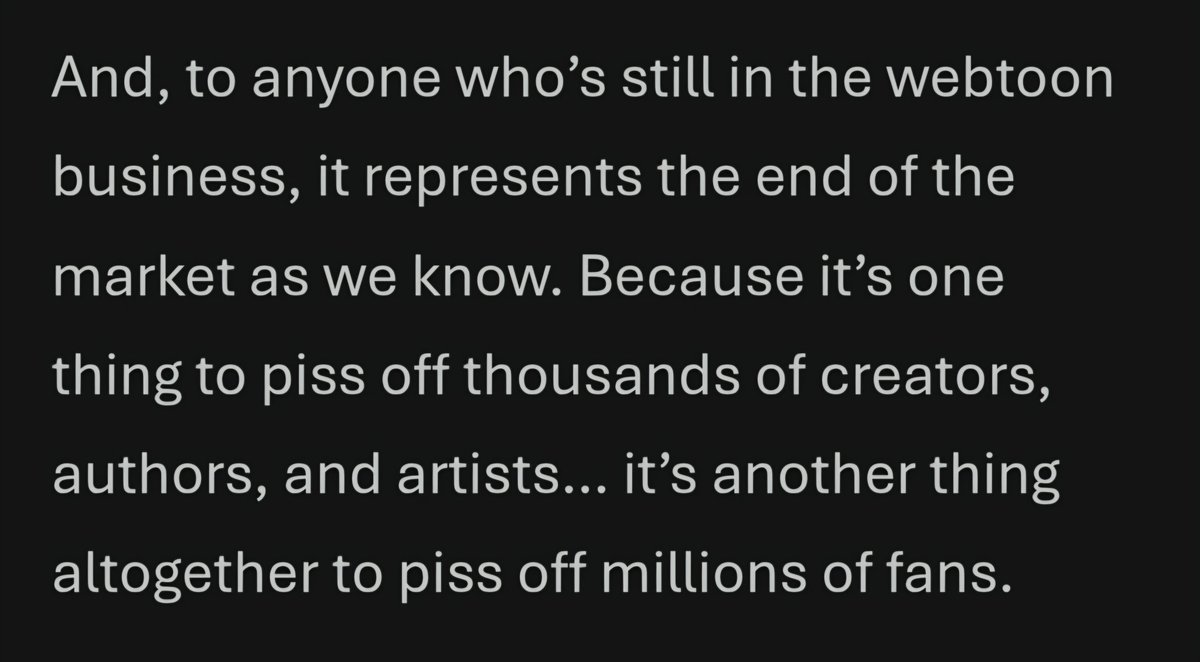 osakuroha's tweet photo. I really recommend anyone interested in Webtoons beyond just reading them to follow Mike Song's substack, one of the best (if not the best) voices in the Webtoon industry.

Had been waiting for more from him about the Tapas closure, and he didn't disappoint: https://t.co/6g8Ke3L2hr