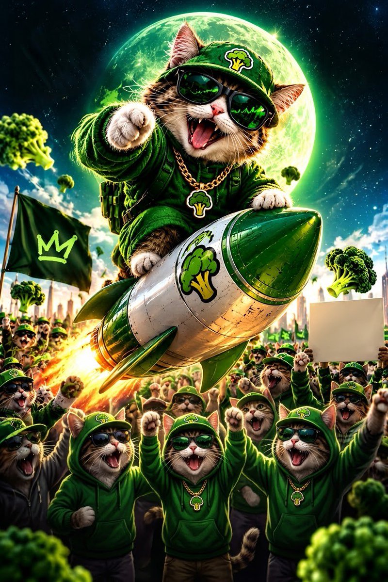 Broccolidvo's tweet photo. 🥦🐱 THE BROCC CAT IS COMING.
Small cat. 
BIG DREAMS. 🚀
Green vibes. 
Wild memes. 
One unstoppable community. 👑

Are you joining the BROCC GANG? 🥦🔥

#BROCC #BROCCGang #Solana #MemeCoin https://t.co/0oNRsZMlrO