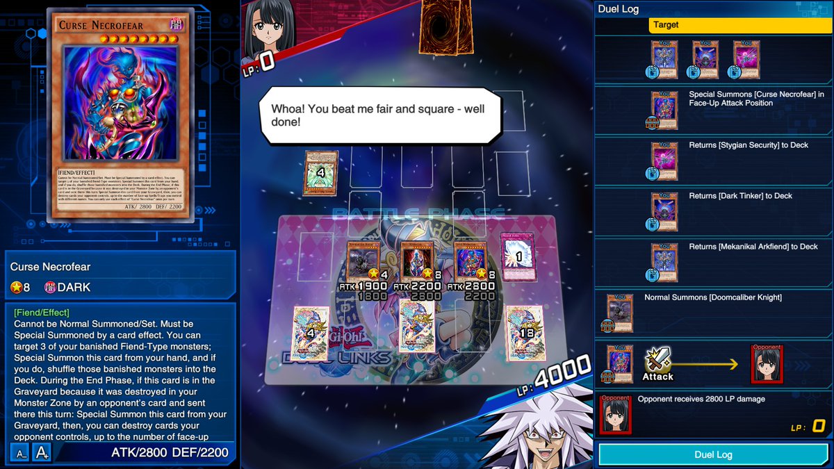 BearForceCubHQ's tweet photo. Curse Necrofear hits the field and seals the duel fair and square. That end screen felt too clean. #DuelLinks #YuGiOh #YGO #PackOpening #URPull #CardPulls #DuelistLife #GameClips #TCG #Gaming https://t.co/OC5Ffdlbu4