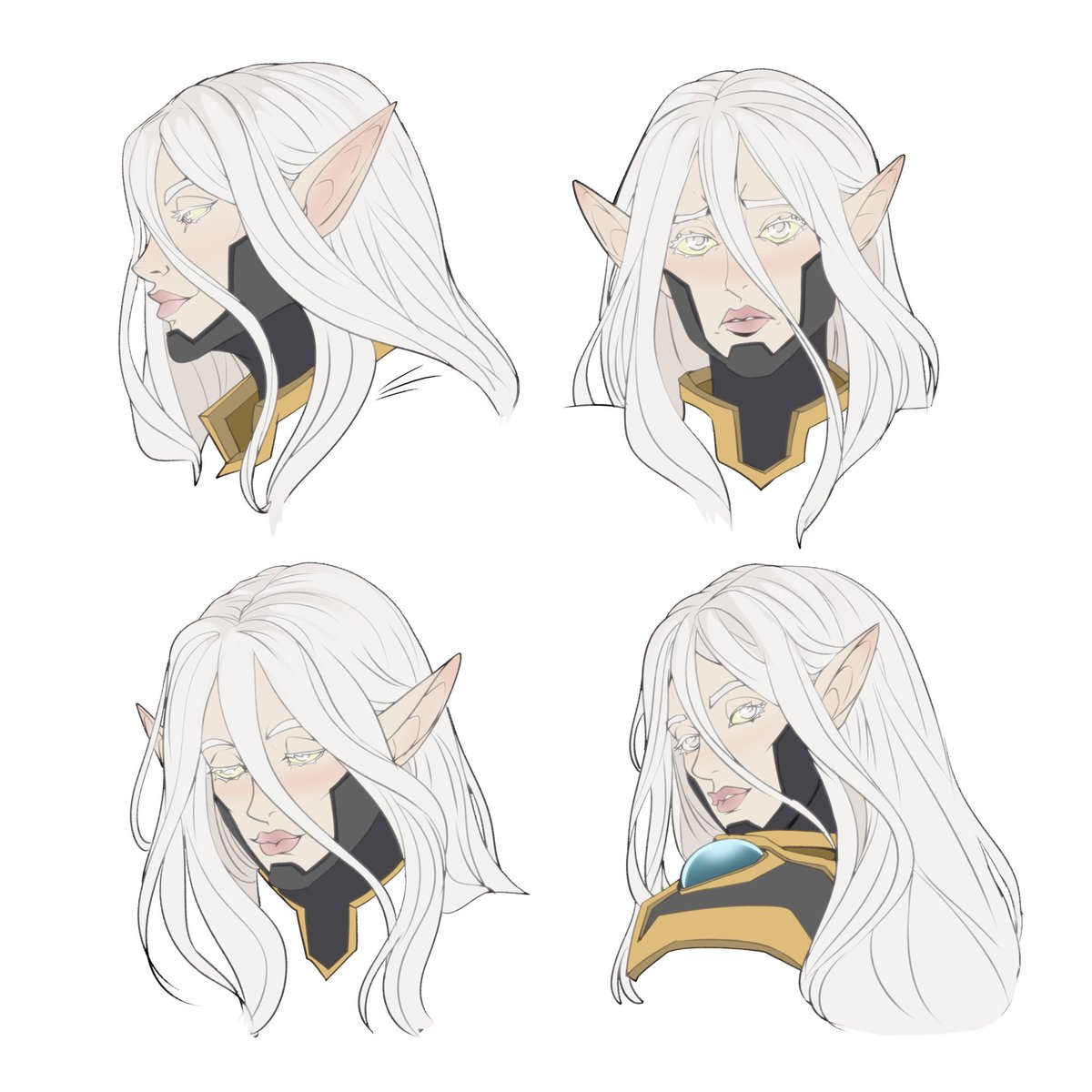 silverybarbs's tweet photo. also a massive shout out to @KumratArt for another expression sheet PLEEEEASE look how ethereal the spiritseer looks https://t.co/Pjci9weZtr