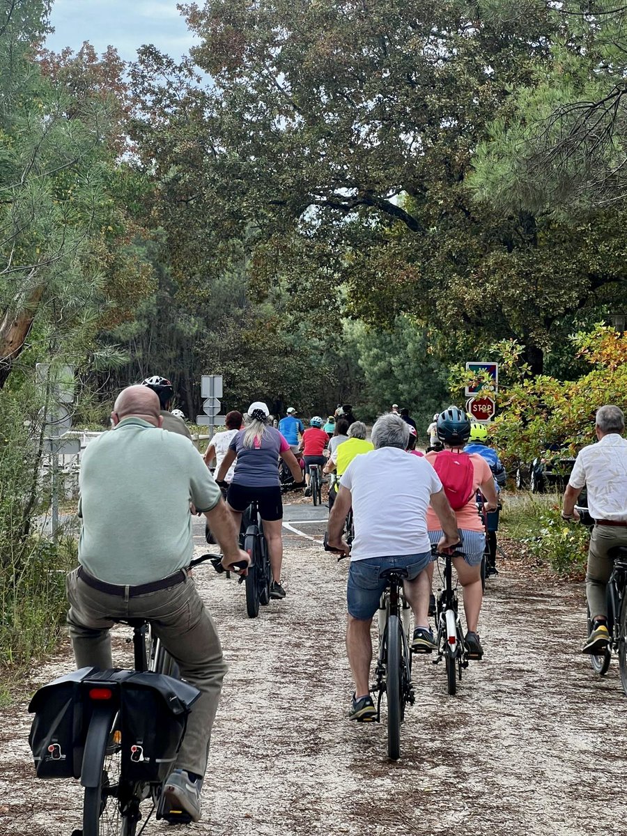n_delattre's tweet photo. 🌲🚲 Au Barp, grâce à ces 3,5 kilomètres entre Haureuils et le centre-bourg, ce sont des jeunes qui pourront aller au collège ou au lycée à vélo, des familles qui rejoindront les commerces à pied, des habitants qui pourront se promener et redécouvrir leur forêt autrement. 👇 https://t.co/PmPRpi32E5