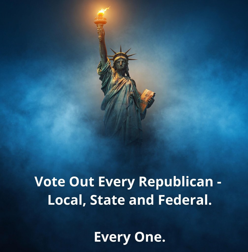 robbyusea's tweet photo. All Republicans must be voted out of Congress and in every government office! The Republican Party A.K.A. The Party of Trump is a disgraceful un-American traitorous corrupt cult that is destroying America's democracy and constitution!
#VoteRepublicansOut2026
#VoteBlue2026 https://t.co/Riq5ftKB1A